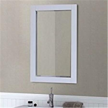 INFURNITURE Frame Mirror, White - 22 in. IN3700-22M-W